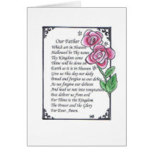 Lord's prayer card
