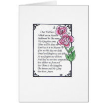 Lord's prayer roses greeting card
