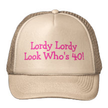 Lordy Lordy Look Whos 40 Pink Mesh Hats