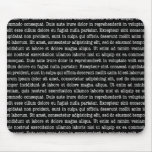 Lorem Ipsum Black Mouse Mats