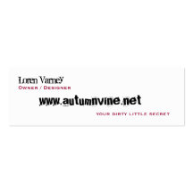 Loren Varney, Owner / Designer, your dirty litt... Business Cards