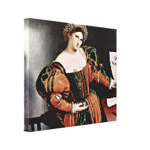 Lorenzo Lotto - A Venetian lady as Lucrezia Gallery Wrapped Canvas