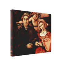 Lorenzo Lotto - Messer Marsilio et son épouse Toiles Tendues Sur Châssis