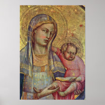 Lorenzo Monaco - Madonna Detail Poster