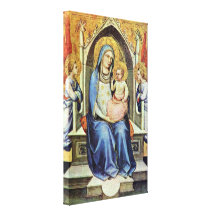 Lorenzo Monaco - Madonna Enthroned Stretched Canvas Prints