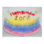Lori's birthday cake post card