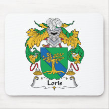 Loris Family Crest Mouse Mat