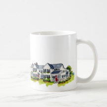 Lorraine beach house, purple cow mug