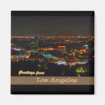 Los Angeles At Night From Mulholland Drive Fridge Magnet