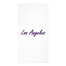 Los Angeles Blue and Red Custom Photo Card