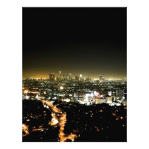Los Angeles, CA Beautiful Nighttime Letterhead Template