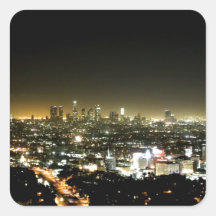 Los Angeles, CA Beautiful Nighttime Stickers