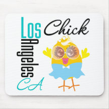 Los Angeles CA Chick-3 Mouse Pad