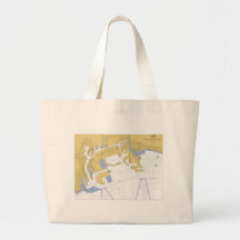 Los Angeles, CA Nautical Harbour Chart Canvas Bags
