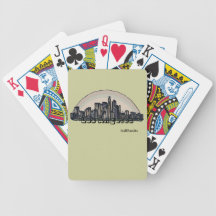 Los Angeles California artsy skyline playing cards