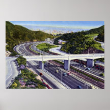 Los Angeles California Hollywood Freeway Cahuenga Print