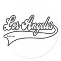 Los angeles California Round Sticker