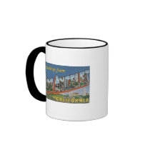 Los Angeles, CaliforniaLarge Letter Scenes Mugs