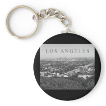Los Angeles in Black and White Keychain