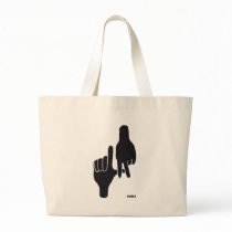 LOS ANGELES LA HAND SIGN CANVAS BAGS