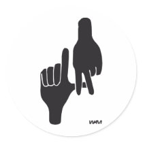 LOS ANGELES LA HAND SIGN ROUND STICKER