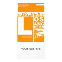 Los Angeles Poster in Orange colour