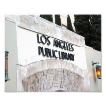 Los Angeles Public Library Sign. Photographic Print