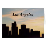 Los Angeles Skyline at dusk card