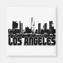Los Angeles Skyline Refrigerator Magnets