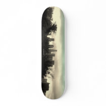 Los Angeles skyline skateboard