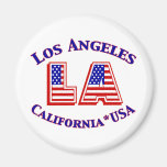 Los Angeles USA Patriotic Logo Fridge Magnet