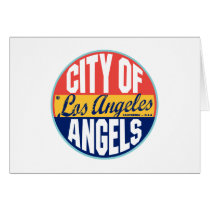 Los Angeles Vintage Label Card