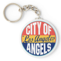 Los Angeles Vintage Label Key Chain