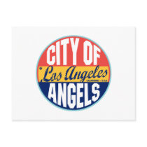 Los Angeles Vintage Label Postcard