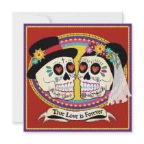 Los Novios Square Wedding Invitation (English)