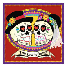 Los Novios Square Wedding Invitation (English)