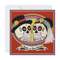 Los Novios Square Wedding Invitation (Spanish)