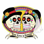 Los Novios Sugar Skull Cake Topper photo sculptures