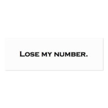 Lose my number. business card templates
