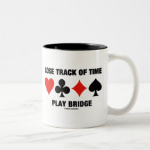 Lose Track Of Time Play Bridge (Card Suits) Coffee Mug