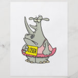 loser dancing ballerina rhino cartoon personalized flyer