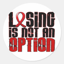 Losing Is Not An Option Blood Cancer Stickers