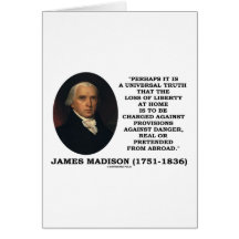 Loss Of Liberty At Home Charged Against Danger Greeting Cards