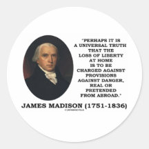 Loss Of Liberty At Home Charged Against Danger Sticker