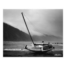 Lost Coast and a Lost Sailboat Photographic Print