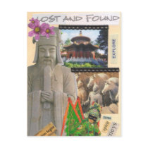 Lost Found Journeys postcard