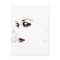 Lost in A Dream Girl, fashion art, template Post Card