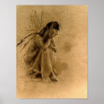 lost in thought   (brown paper version) posters
