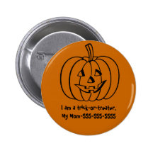 Lost Trick-or-Treater Pinback Button