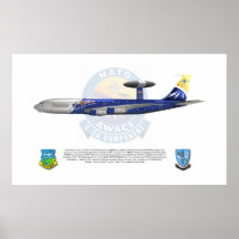 L'OTAN E-3A, 25èmes inscriptions d'anniversaire Affiches